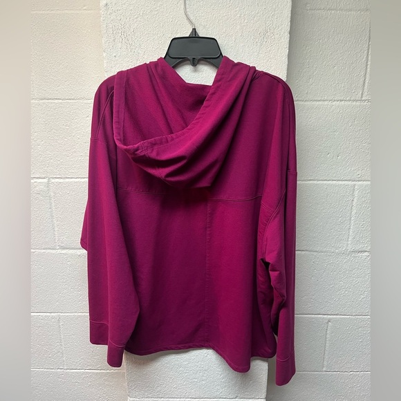 Nike Women's Cropped Maroon/pink Hoodie. XL - Picture 4 of 5
